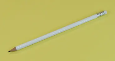 Bleistifte rund, weiss mit Radiergummi Preis für 144 Stück, Art-Nr. 8111W