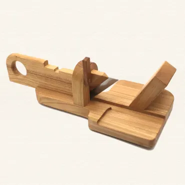 Wursthobel in Kirschbaum dunkel, geölt mit gezahnter Klinge, Art-Nr. 2046K