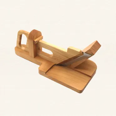 Salamihobel in Kirschbaum dunkel, geölt mit gezahnter Klinge, Art-Nr. 2047K