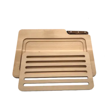 Brotschneidebrett aus Buchenholz inkl. Brotmesser, ca. 380×255×21 mm, Art-Nr. 2041